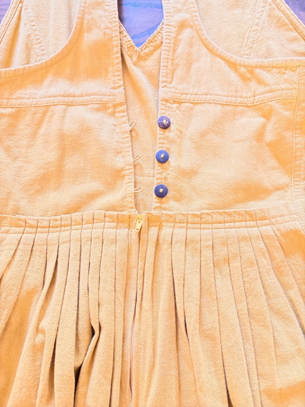 Free People Honey Yellow Keyhole Wide-Leg Jumpsuit - Picture 9 of 10